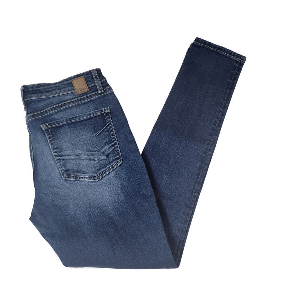 446 BKE Women's Blue Gabby Skinny Stretch‎ Jeans Sz 28 Whiskers